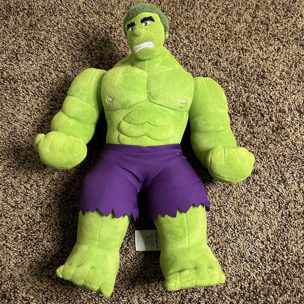 Incredible Hulk Marvel Plush 16 Inch Jointed Arms fully rotate Disney store